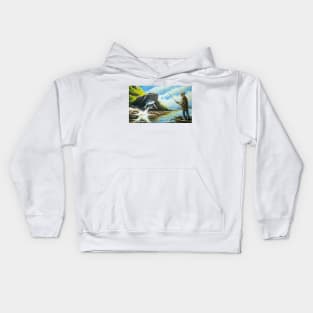 Fishing on the River Kids Hoodie